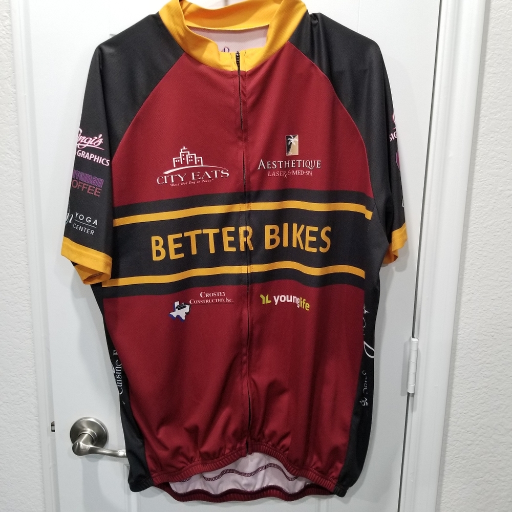 AB Pro Bike Cycling Jersey Zip Front 3 Pouches Short Sleeve Size 3XL